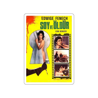 STRIP NUDE FOR YOUR KILLER (TURKISH) 1975 Movie Poster STICKER Vinyl Die-Cut Decal 6 Inch - The Sticker Space