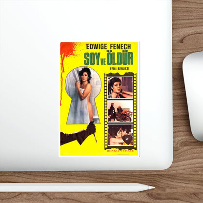 STRIP NUDE FOR YOUR KILLER (TURKISH) 1975 Movie Poster STICKER Vinyl Die-Cut Decal-The Sticker Space