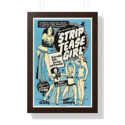 STRIP TEASE GIRL 1952 - Framed Movie Poster 16″ x 24″ Walnut - The Sticker Space