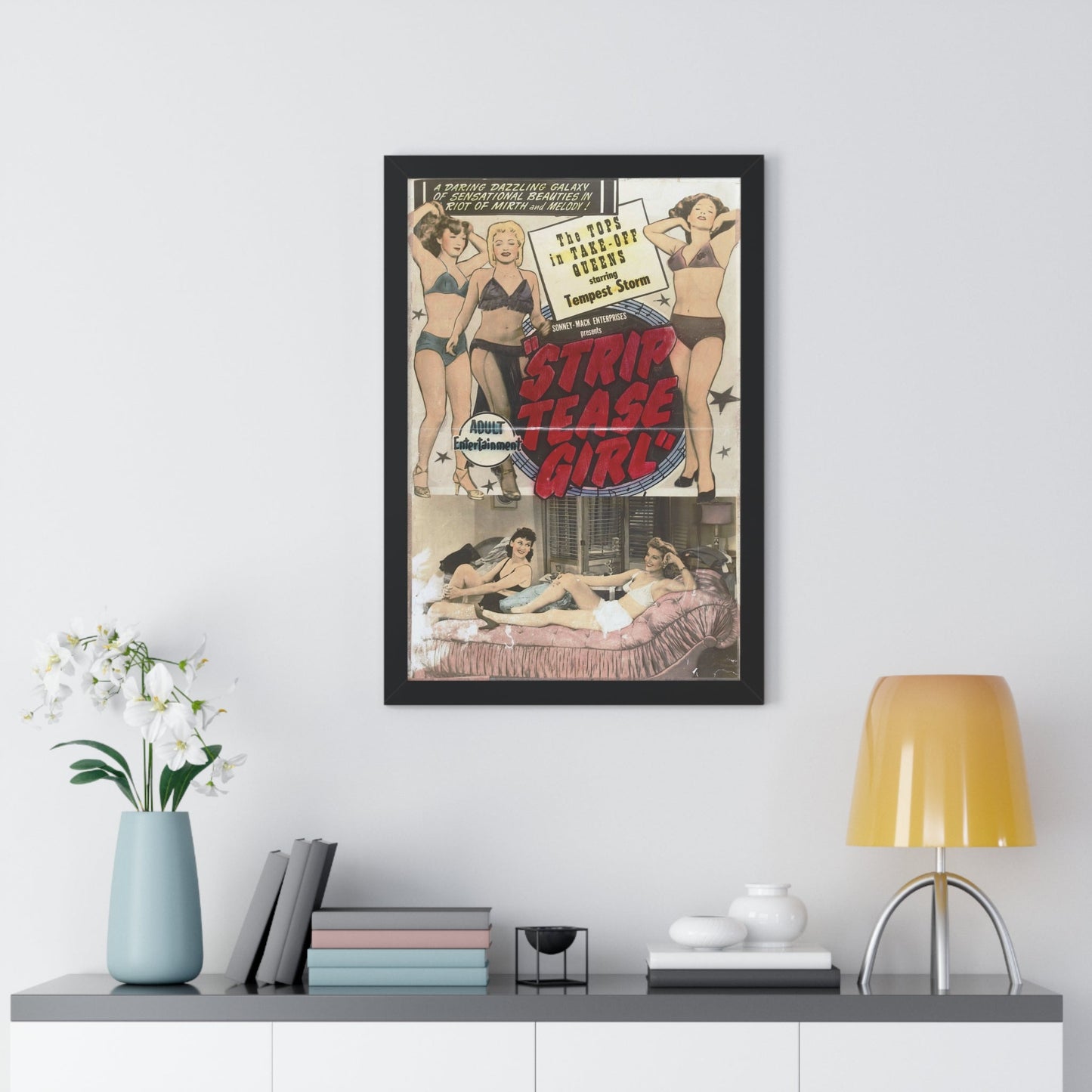 STRIP TEASE GIRL (2) 1952 - Framed Movie Poster-The Sticker Space