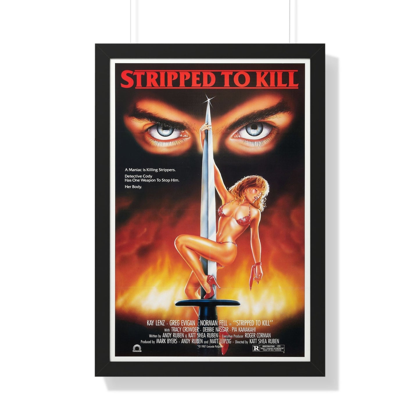 STRIPPED TO KILL 1987 - Framed Movie Poster-20" x 30"-The Sticker Space