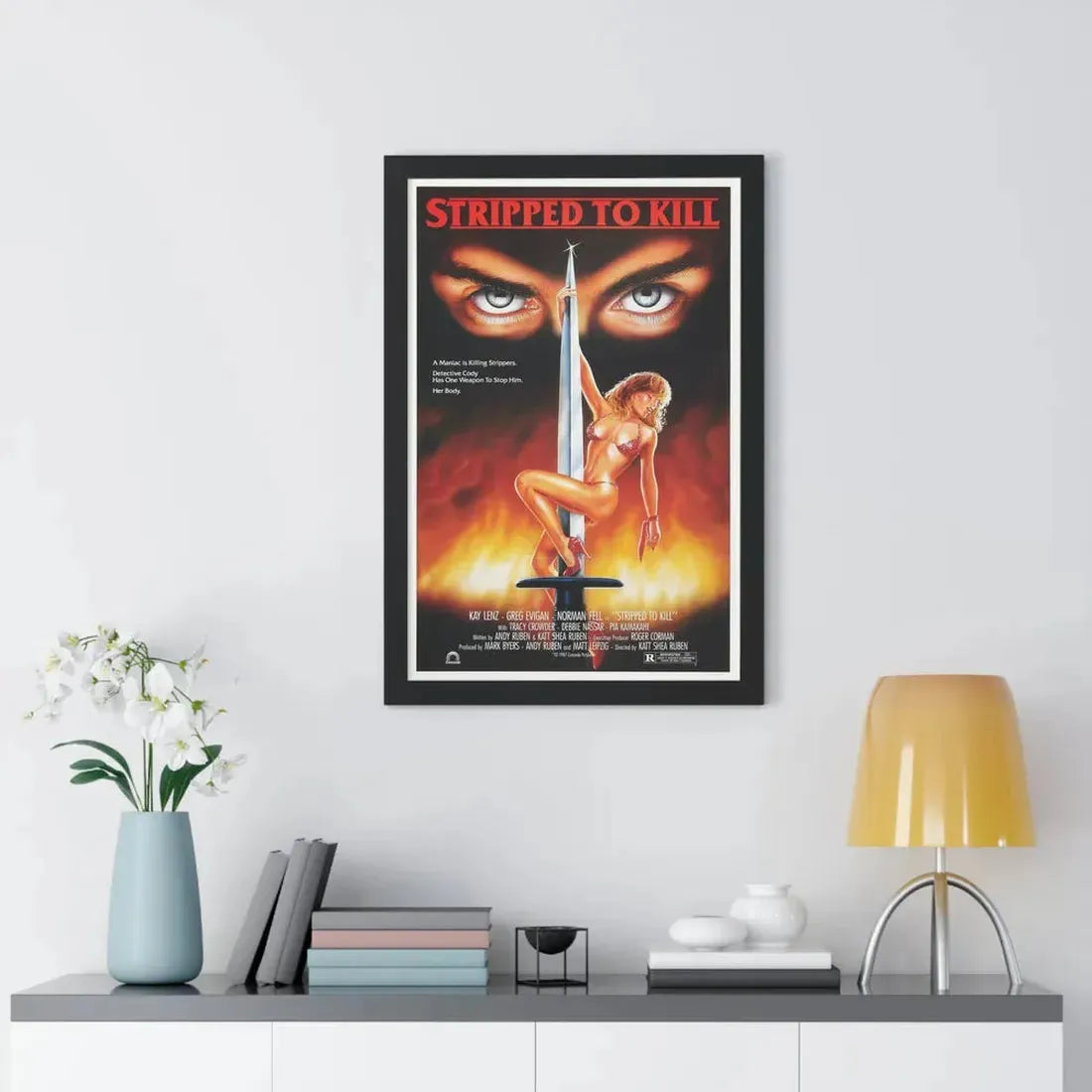 STRIPPED TO KILL 1987 - Framed Movie Poster - The Sticker Space