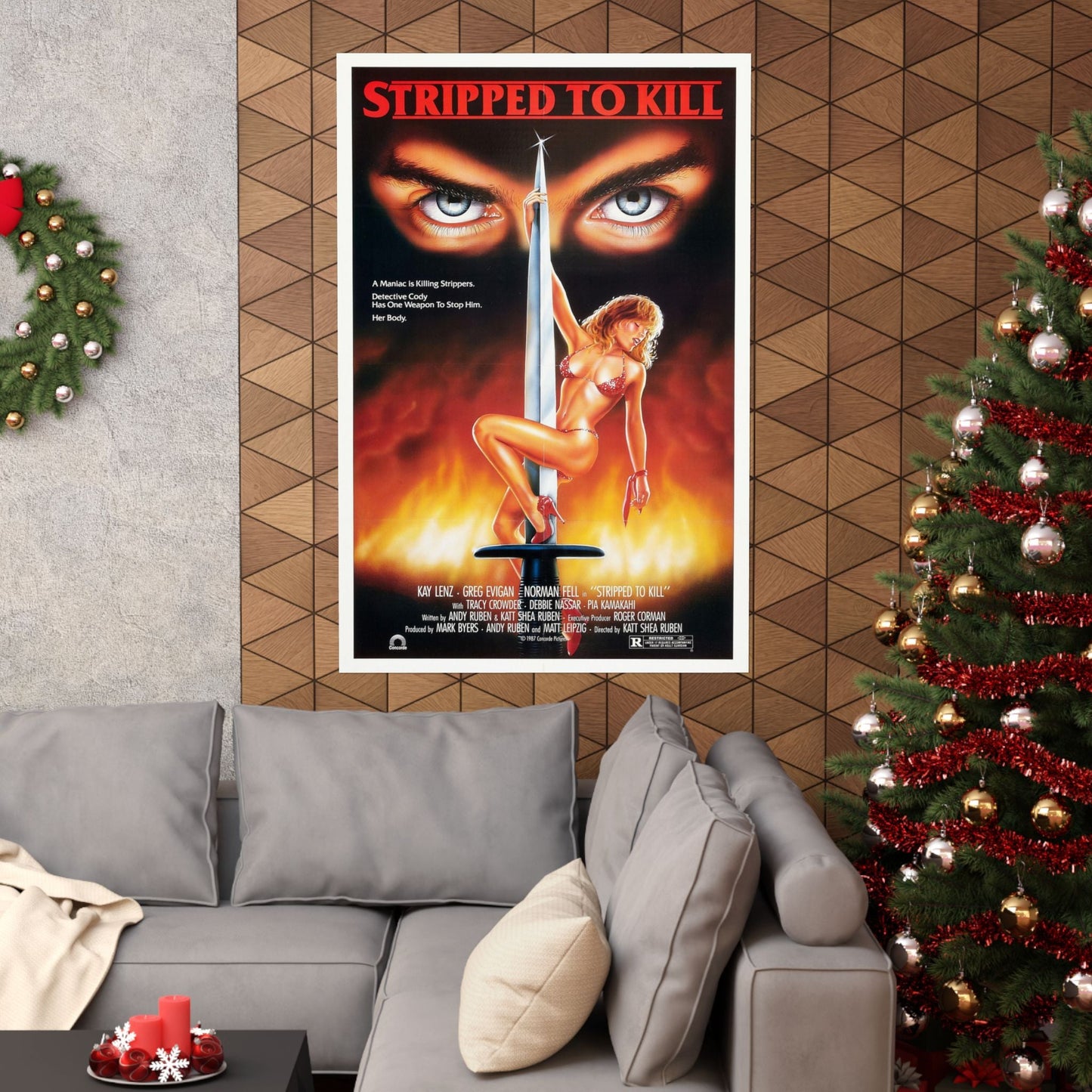 STRIPPED TO KILL 1987 - Paper Movie Poster-The Sticker Space