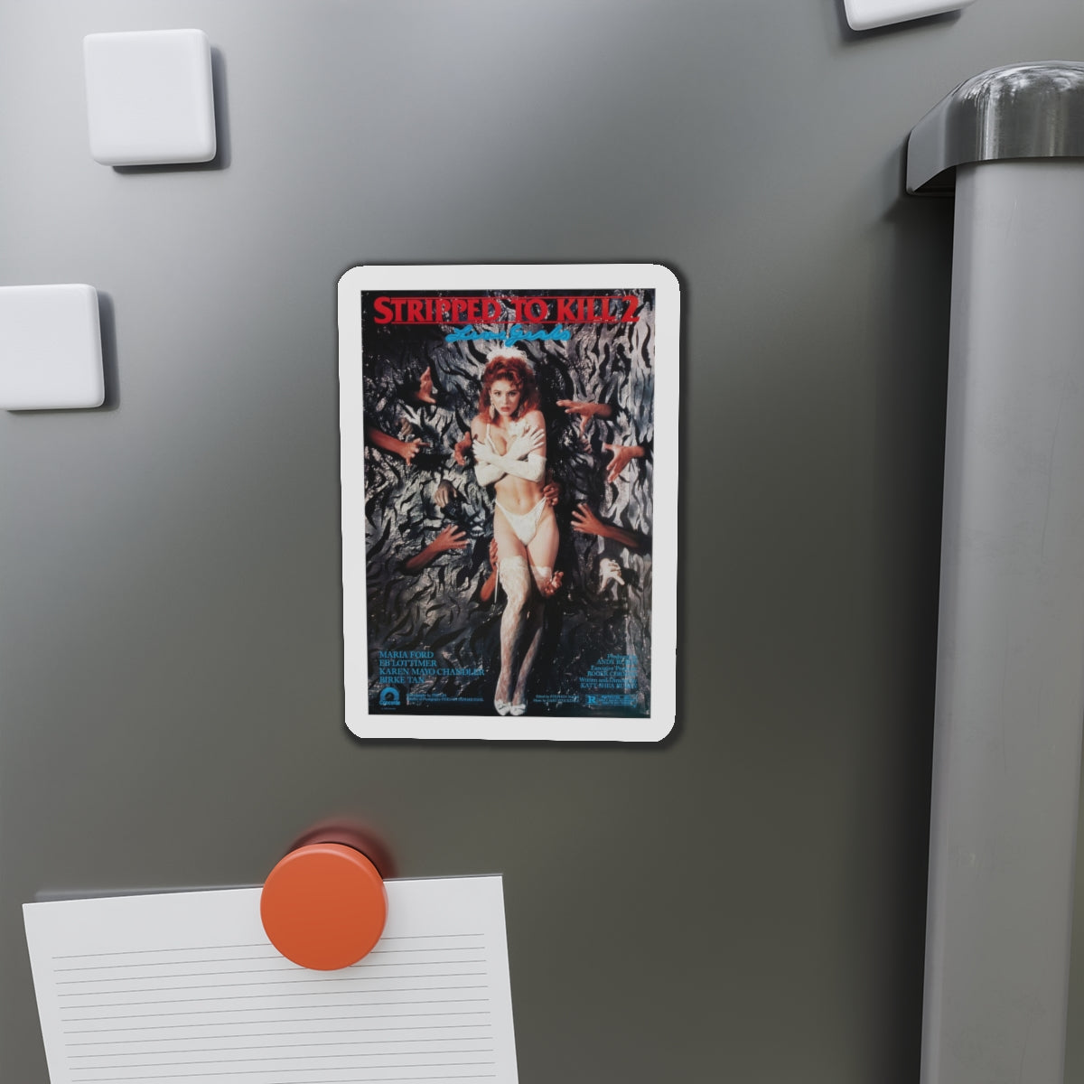 STRIPPED TO KILL (2) 1987 Movie Poster - Refrigerator Magnet-The Sticker Space