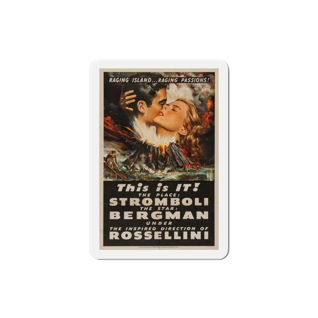 Stromboli 1950 Movie Poster Refrigerator Magnet 3 Inch - The Sticker Space