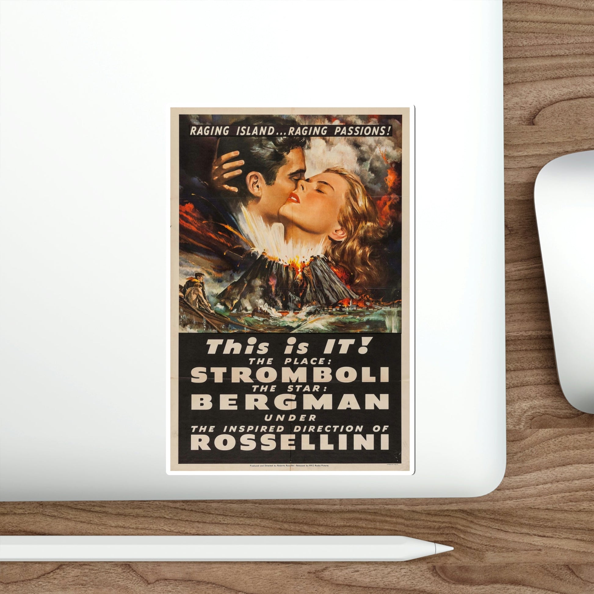 Stromboli 1950 Movie Poster STICKER Vinyl Die-Cut Decal-The Sticker Space