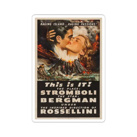 Stromboli 1950 Movie Poster - STICKER Vinyl Kiss-Cut Decal 2 Inch White - The Sticker Space