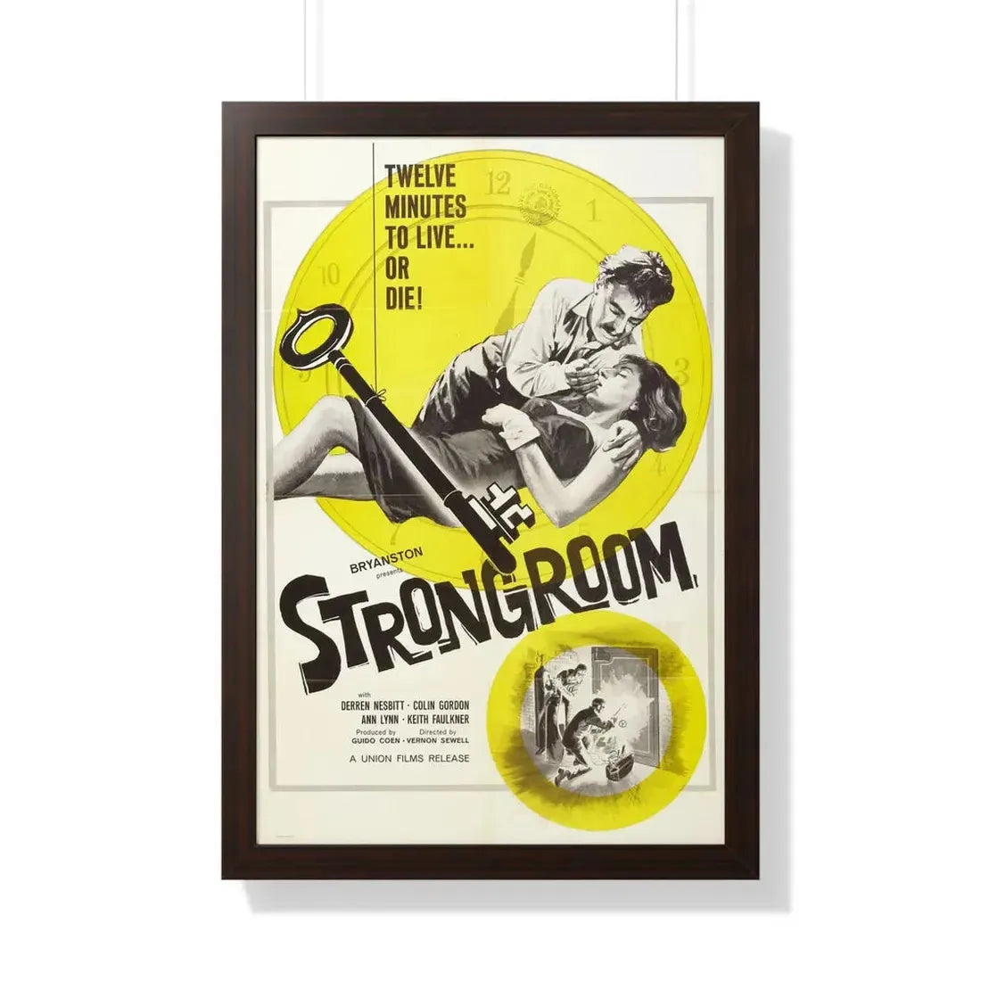 STRONGROOM 1962 - Framed Movie Poster 20" x 30" Walnut - The Sticker Space