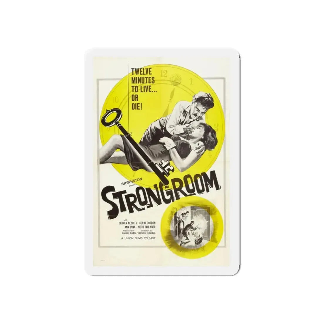 STRONGROOM 1962 Movie Poster - Refrigerator Magnet 5 Inch Die-Cut - The Sticker Space
