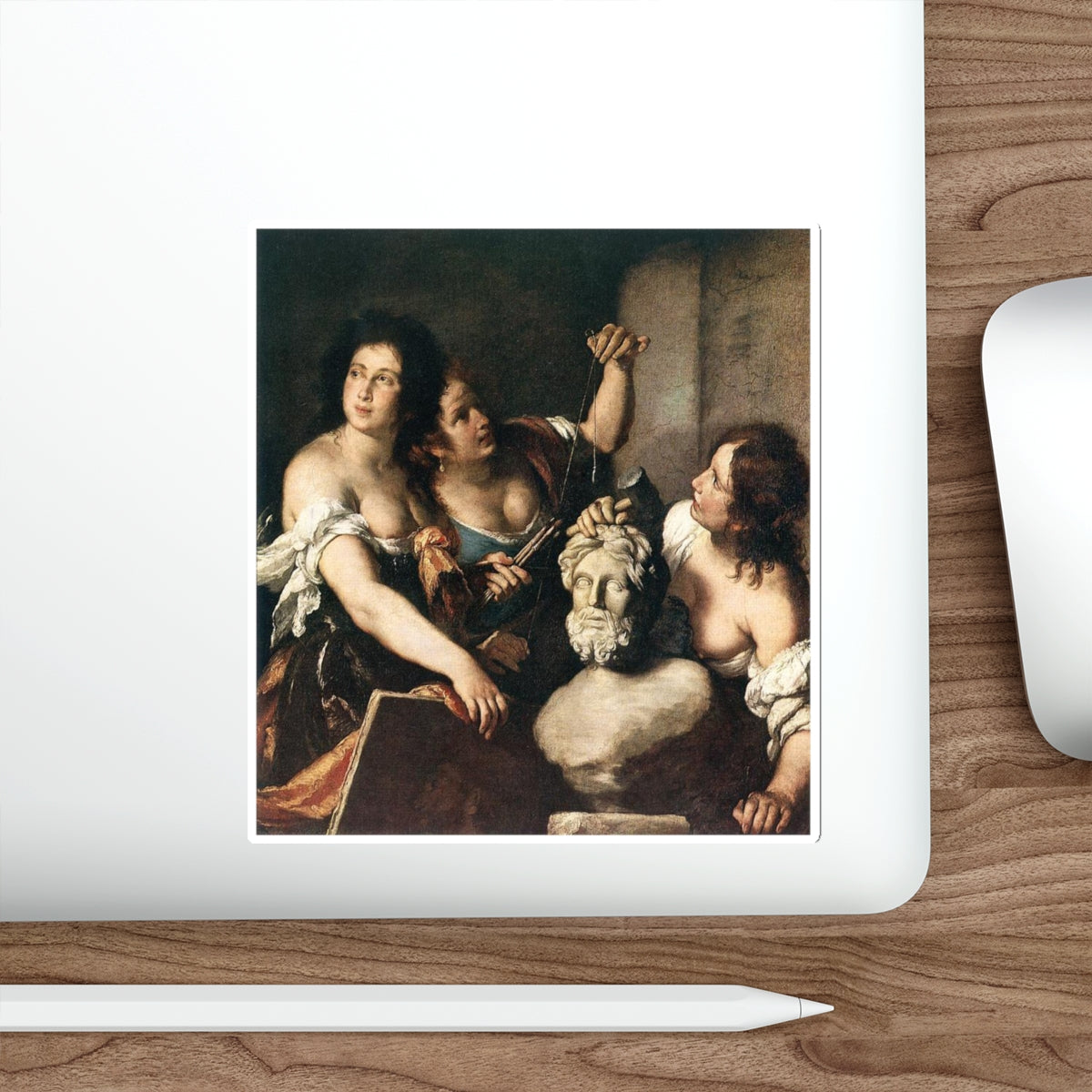 STROZZI, Bernardo - Allegory of Arts (Artwork) STICKER Vinyl Die-Cut Decal-The Sticker Space