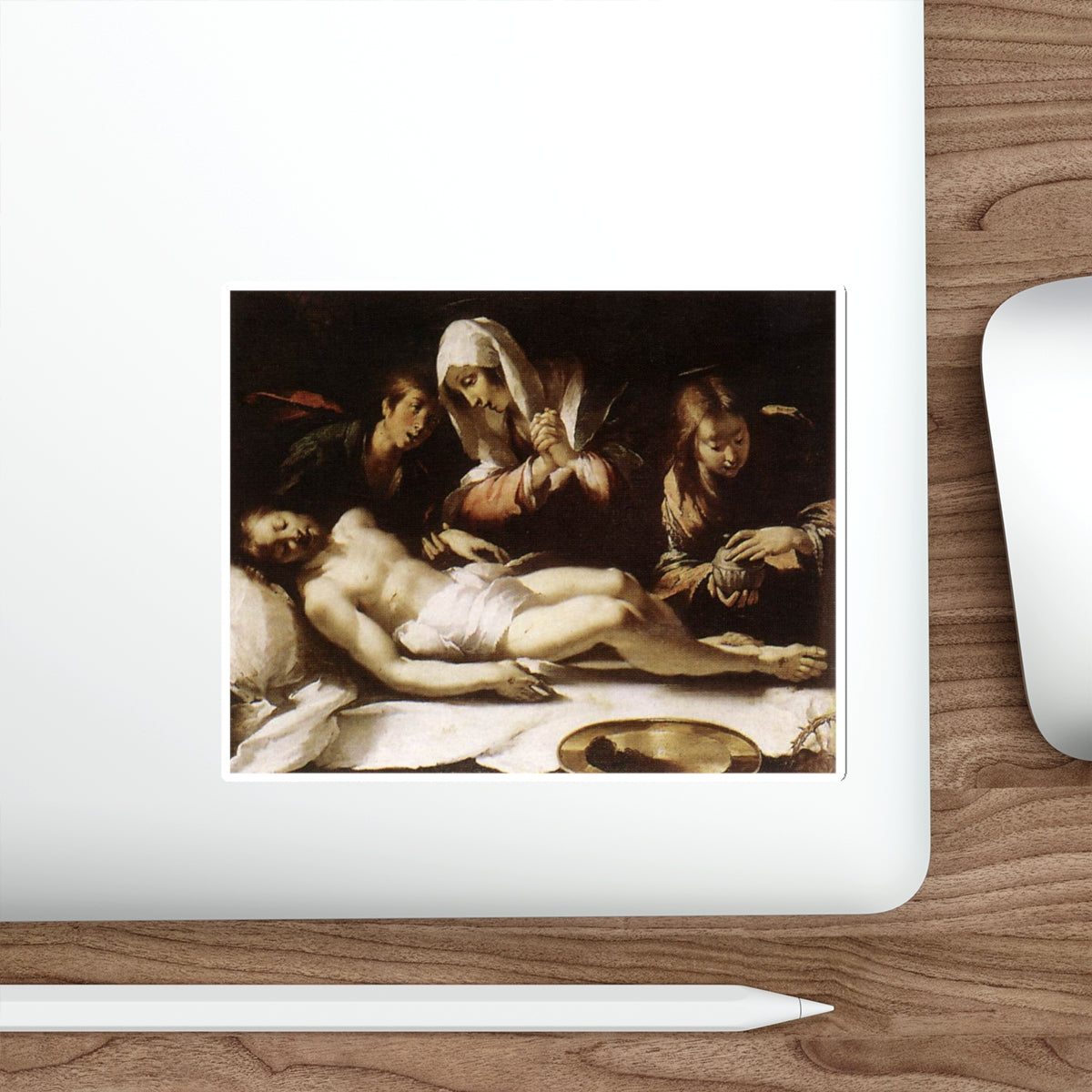 STROZZI, Bernardo - Lamentation over the Dead Christ (Artwork) STICKER Vinyl Die-Cut Decal