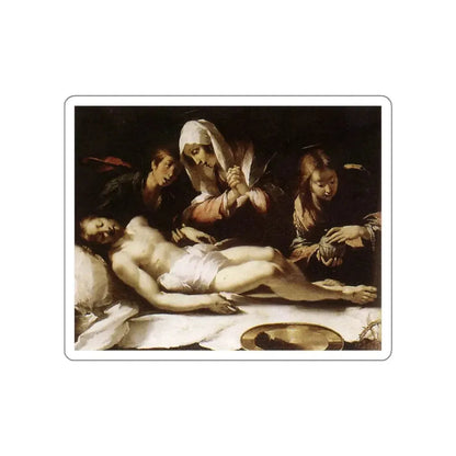 STROZZI, Bernardo - Lamentation over the Dead Christ (Artwork) STICKER Vinyl Die-Cut Decal White Die-Cut 5 Inch - The Sticker Space