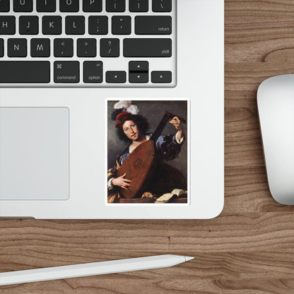 STROZZI, Bernardo - Lute Player (Artwork) STICKER Vinyl Die-Cut Decal-The Sticker Space