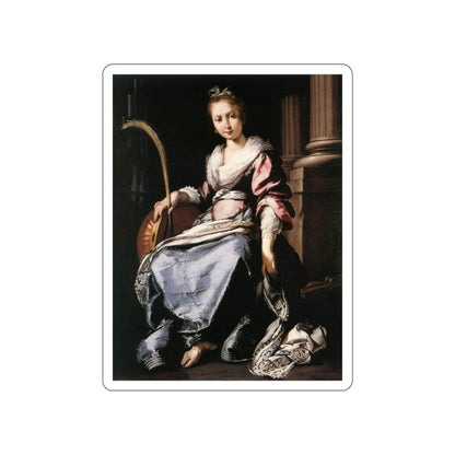 STROZZI, Bernardo - St Cecilia (Artwork) STICKER Vinyl Die-Cut Decal-White-The Sticker Space