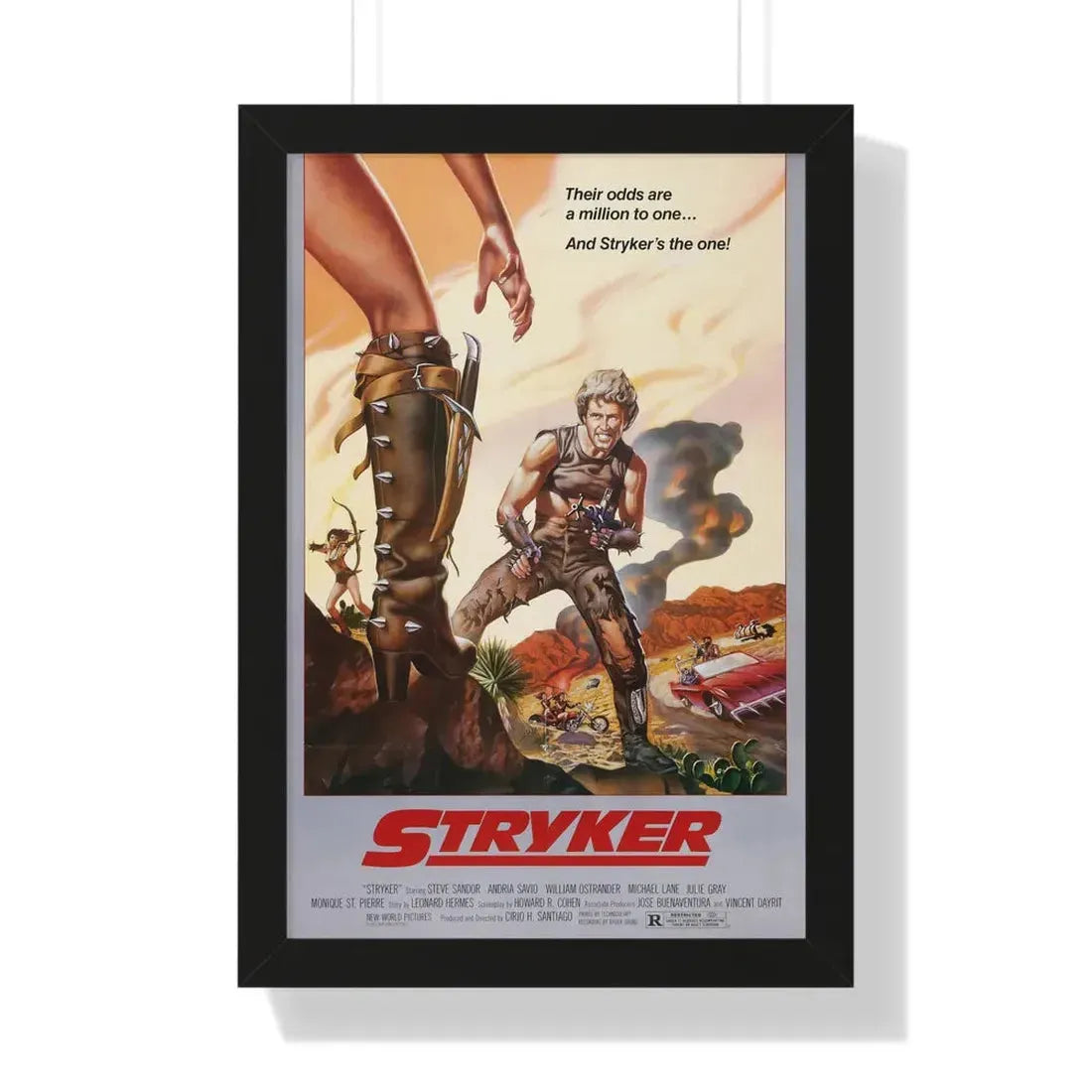 STRYKER 1983 - Framed Movie Poster 16″ x 24″ Black - The Sticker Space