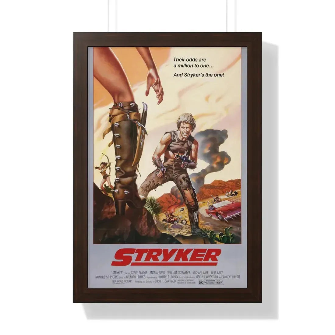 STRYKER 1983 - Framed Movie Poster 16″ x 24″ Walnut - The Sticker Space