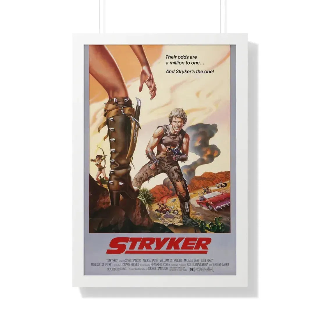 STRYKER 1983 - Framed Movie Poster 20" x 30" White - The Sticker Space