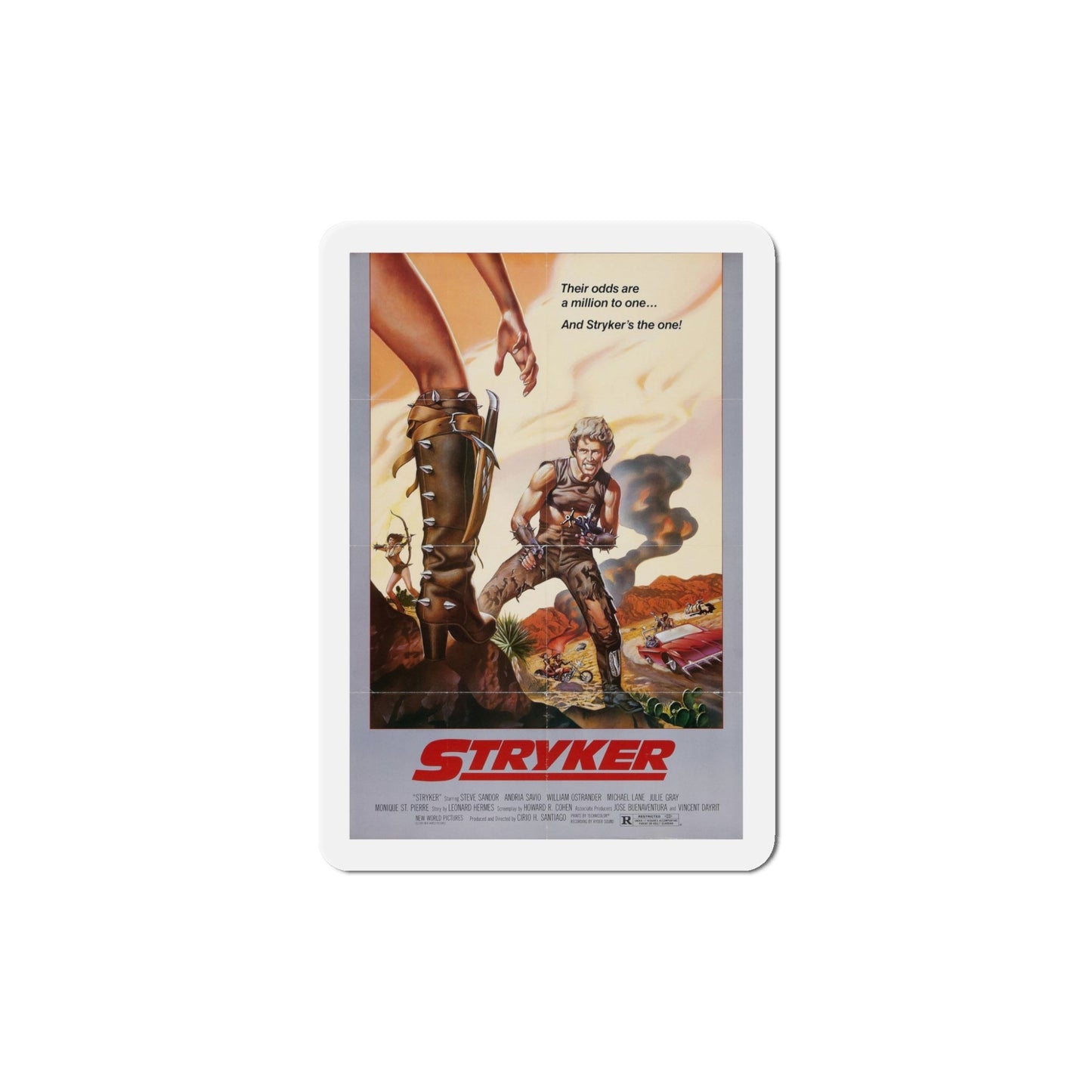 Stryker 1983 Movie Poster Die-Cut Magnet-5" x 5"-The Sticker Space