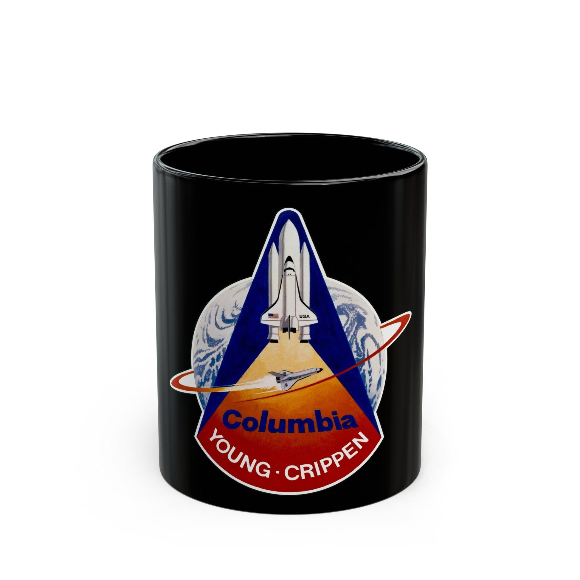 STS 1 (NASA) Black Coffee Mug-11oz-The Sticker Space