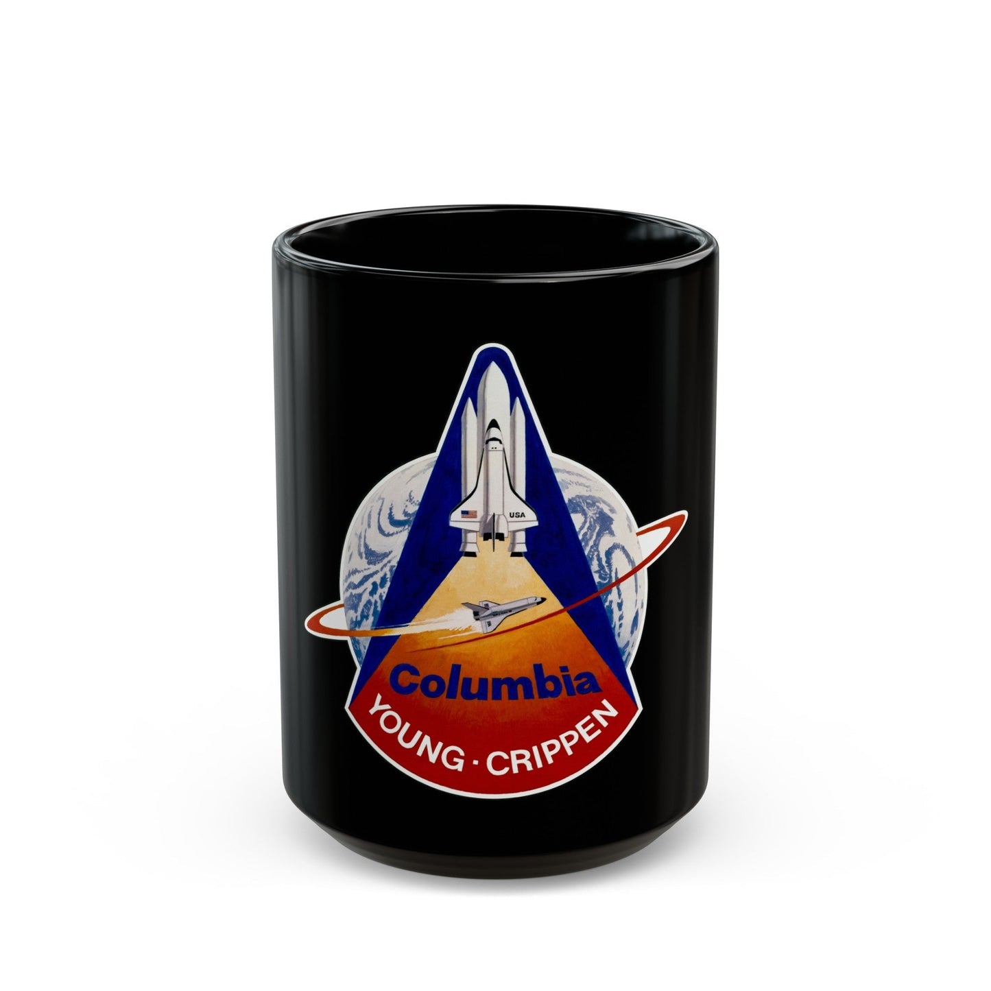 STS 1 (NASA) Black Coffee Mug-15oz-The Sticker Space