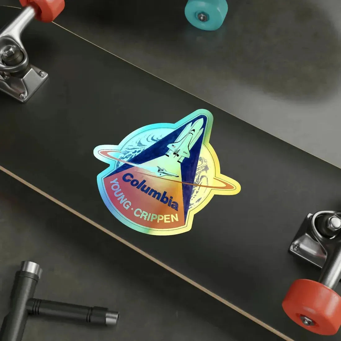 STS 1 (NASA) Holographic STICKER Die-Cut Vinyl Decal - The Sticker Space