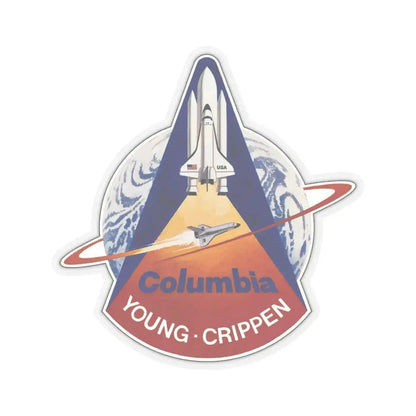 STS 1 (NASA) STICKER Vinyl Kiss-Cut Decal 3 Inch Transparent - The Sticker Space