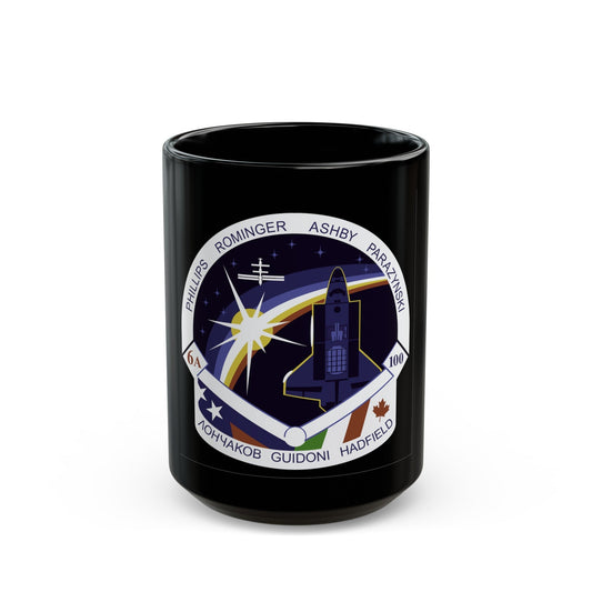 STS 100 (NASA) Black Coffee Mug-15oz-The Sticker Space