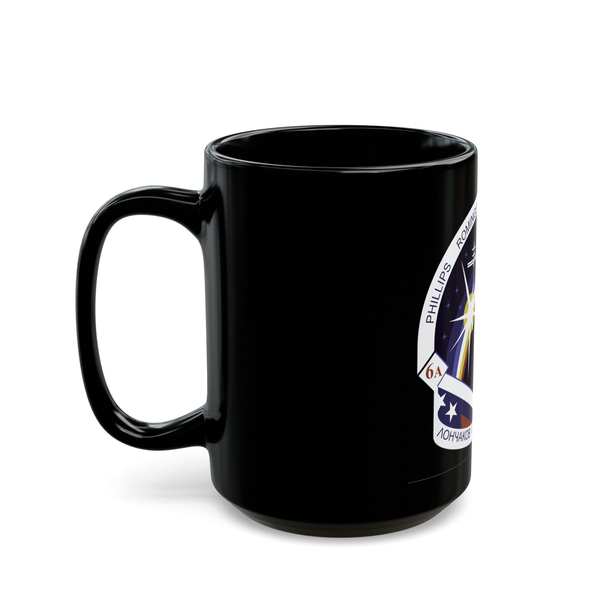 STS 100 (NASA) Black Coffee Mug-The Sticker Space