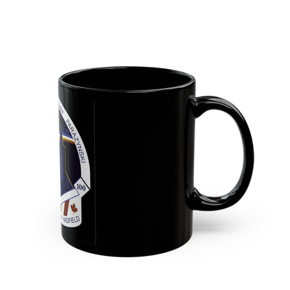 STS 100 (NASA) Black Coffee Mug-The Sticker Space