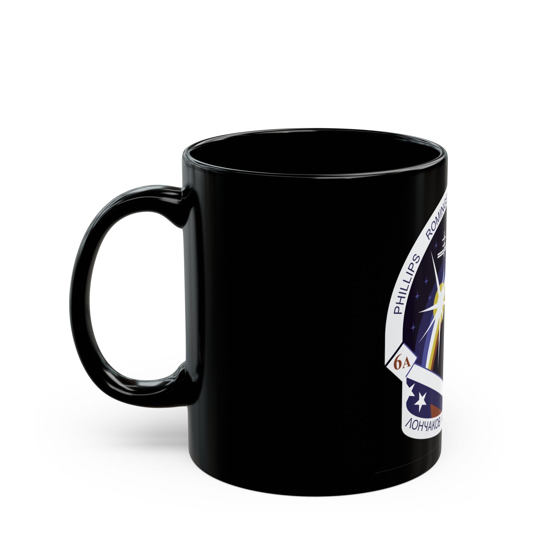 STS 100 (NASA) Black Coffee Mug-The Sticker Space