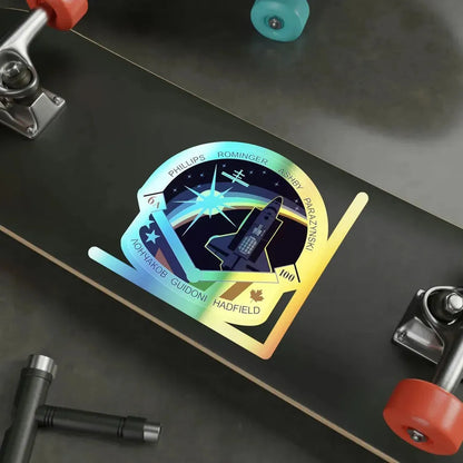 STS 100 (NASA) Holographic STICKER Die-Cut Vinyl Decal - The Sticker Space