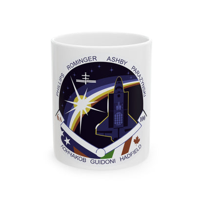 STS 100 (NASA) White Coffee Mug-11oz-The Sticker Space