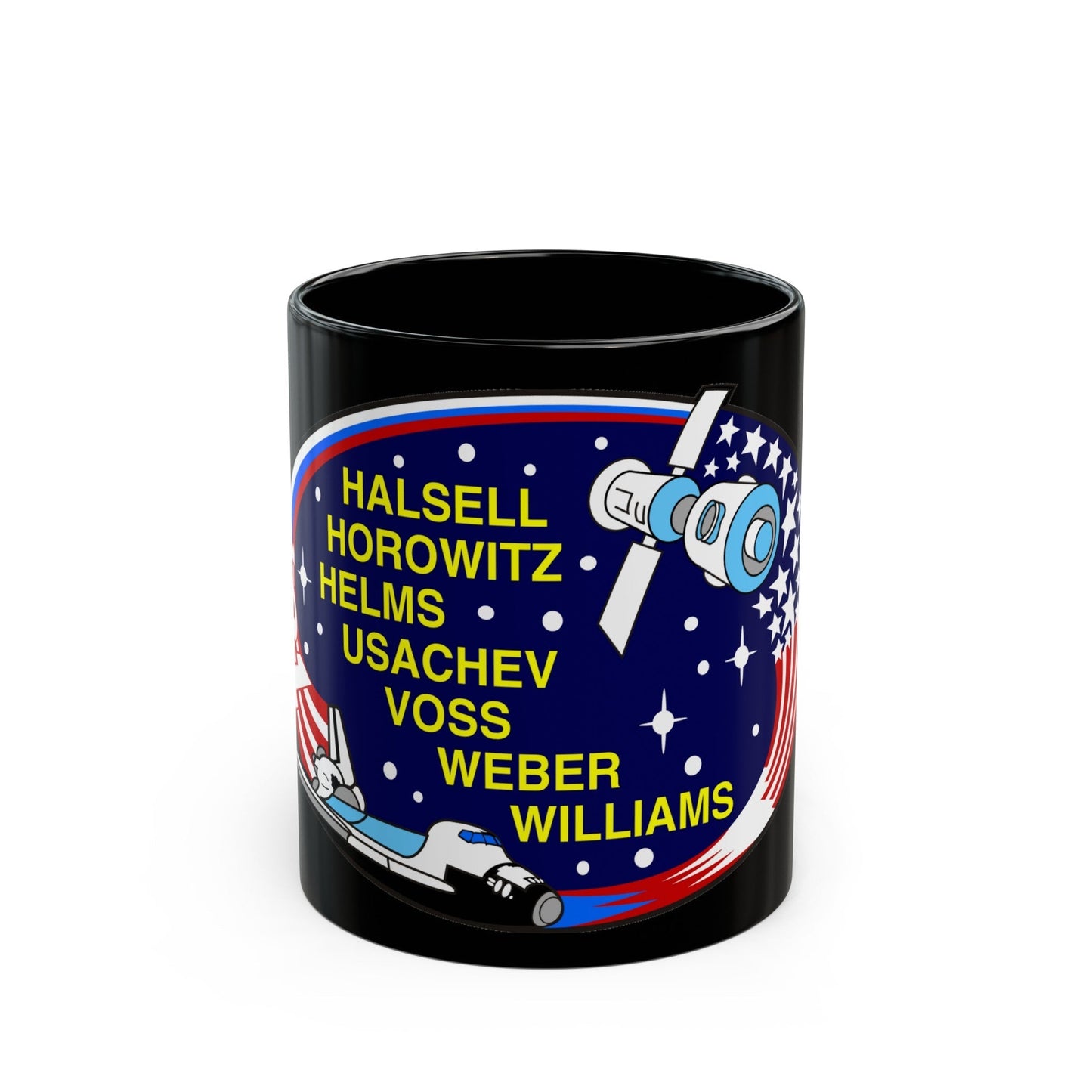 STS 101 (NASA) Black Coffee Mug-11oz-The Sticker Space