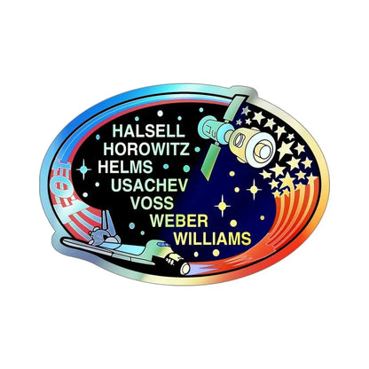 STS 101 (NASA) Holographic STICKER Die-Cut Vinyl Decal 4 Inch Holographic - The Sticker Space