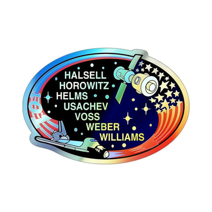 STS 101 (NASA) Holographic STICKER Die-Cut Vinyl Decal 4 Inch Holographic - The Sticker Space