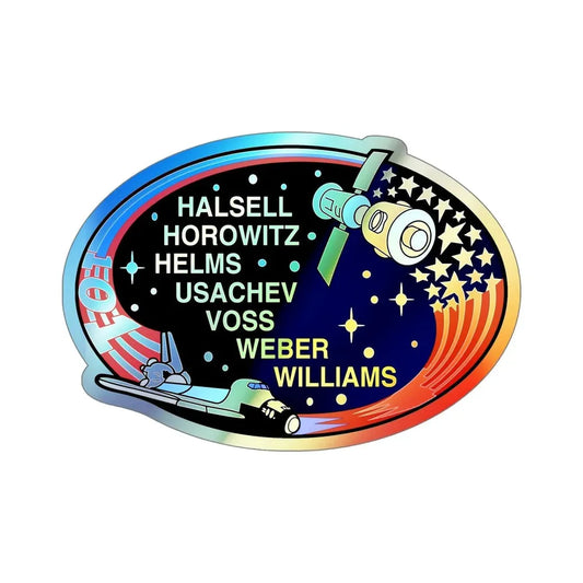 STS 101 (NASA) Holographic STICKER Die-Cut Vinyl Decal 6 Inch Holographic - The Sticker Space