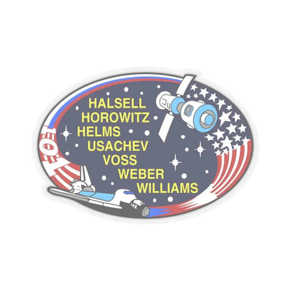 STS 101 (NASA) STICKER Vinyl Kiss-Cut Decal 6 Inch Transparent - The Sticker Space