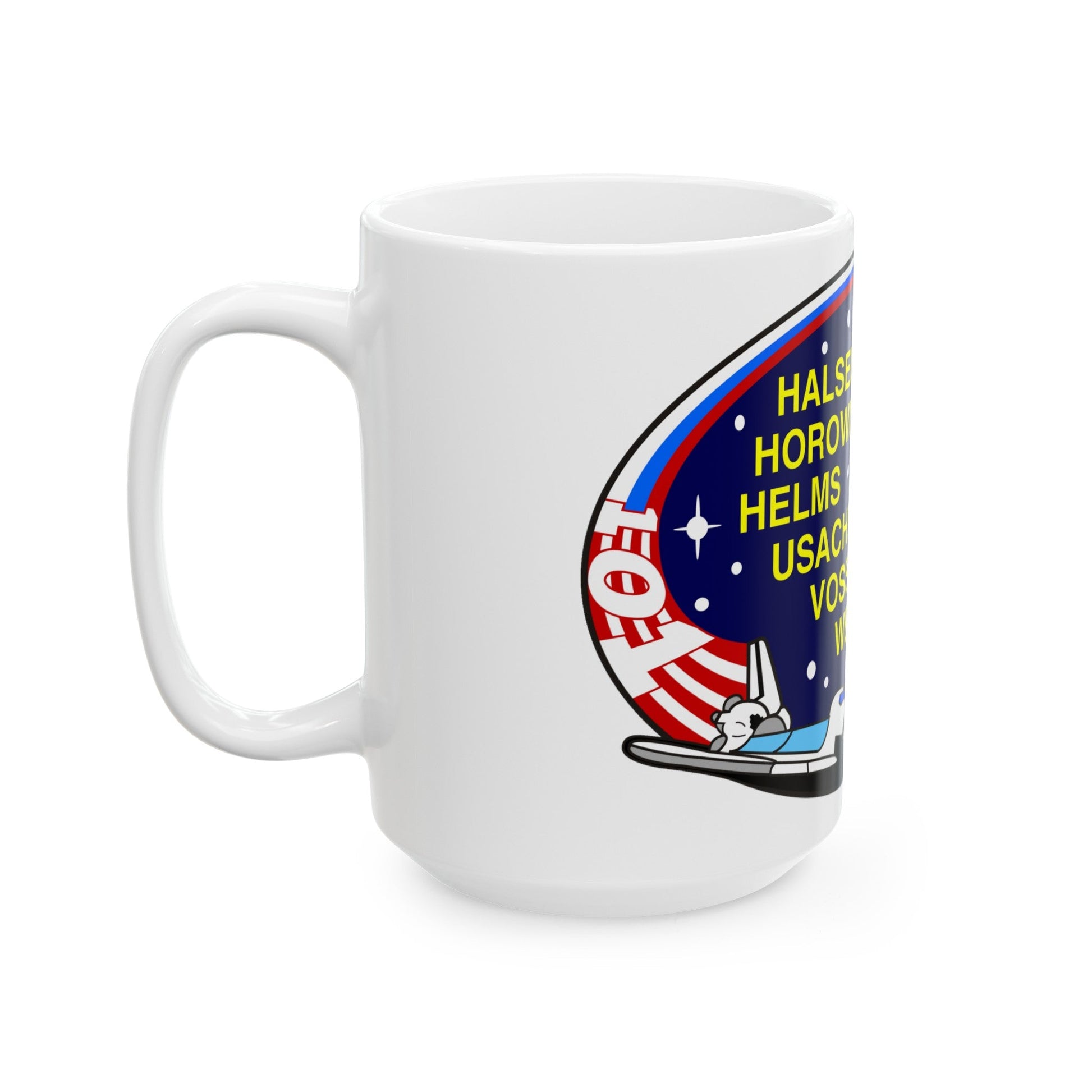 STS 101 (NASA) White Coffee Mug-The Sticker Space