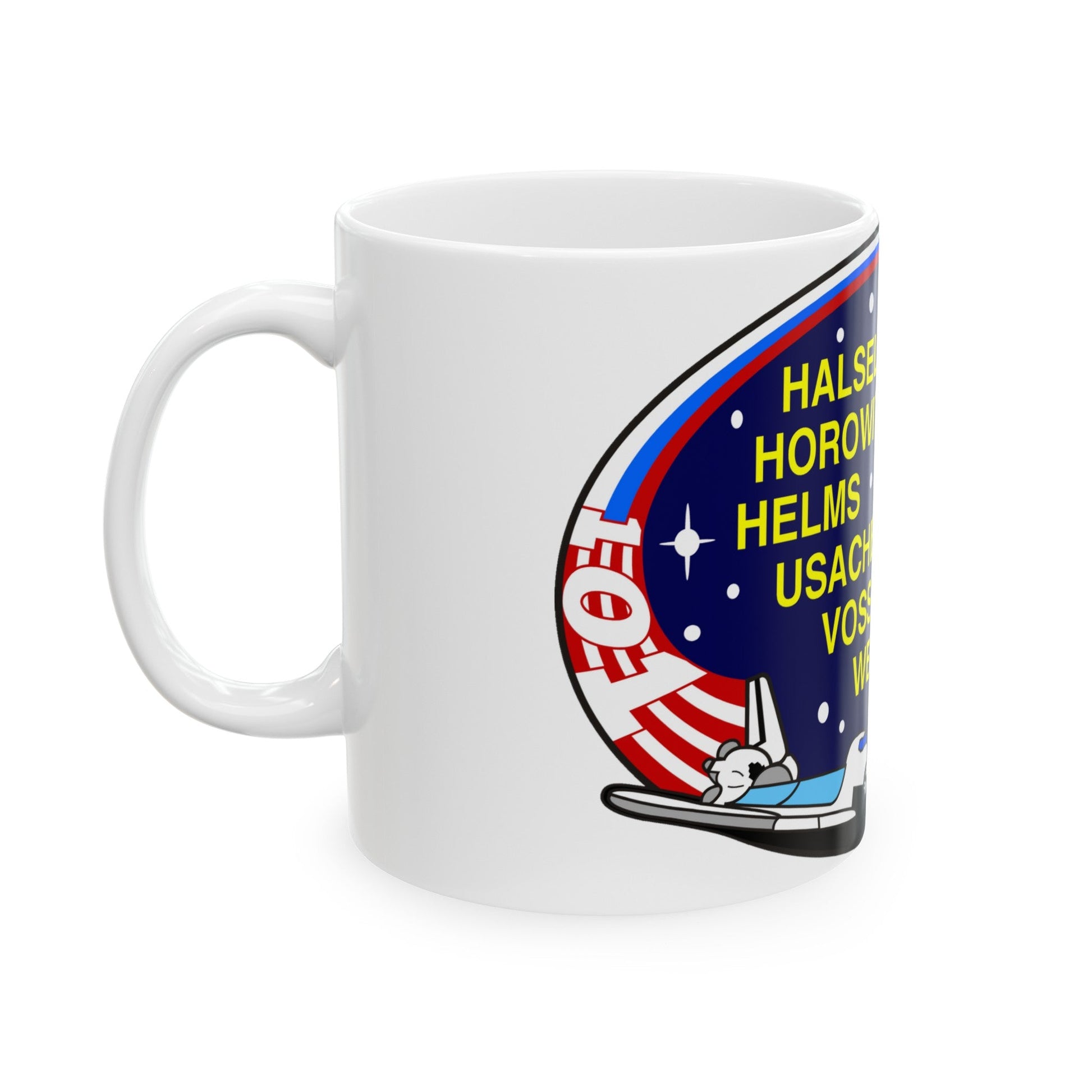 STS 101 (NASA) White Coffee Mug-The Sticker Space