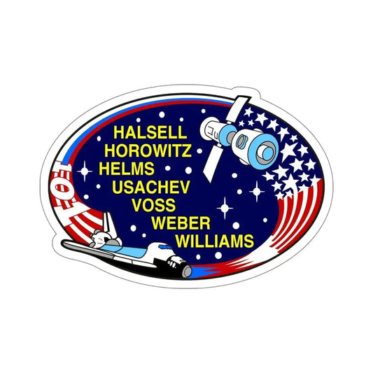 STS 101 Patch NASA STICKER Vinyl Die-Cut Decal 6 Inch - The Sticker Space