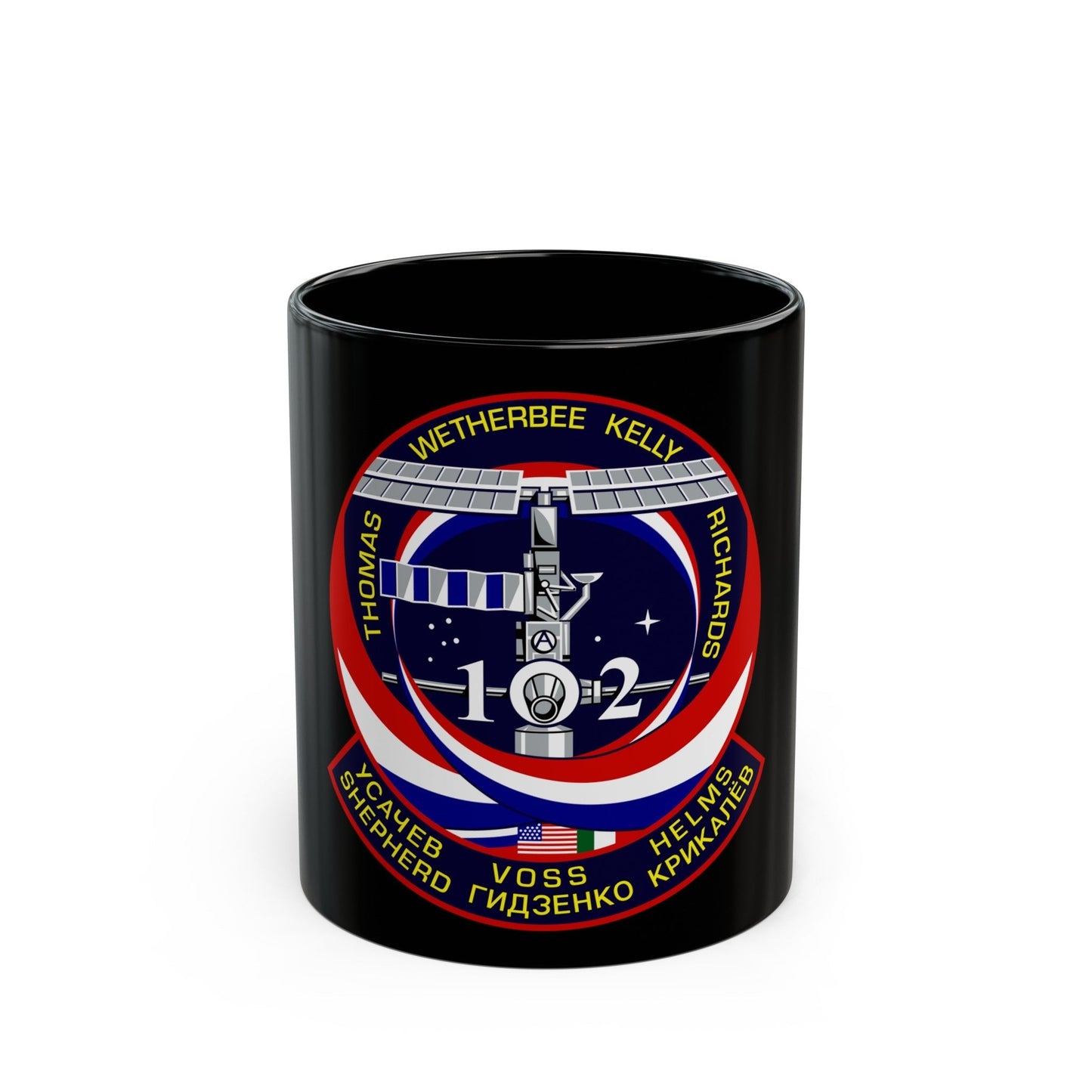 STS 102 (NASA) Black Coffee Mug-11oz-The Sticker Space