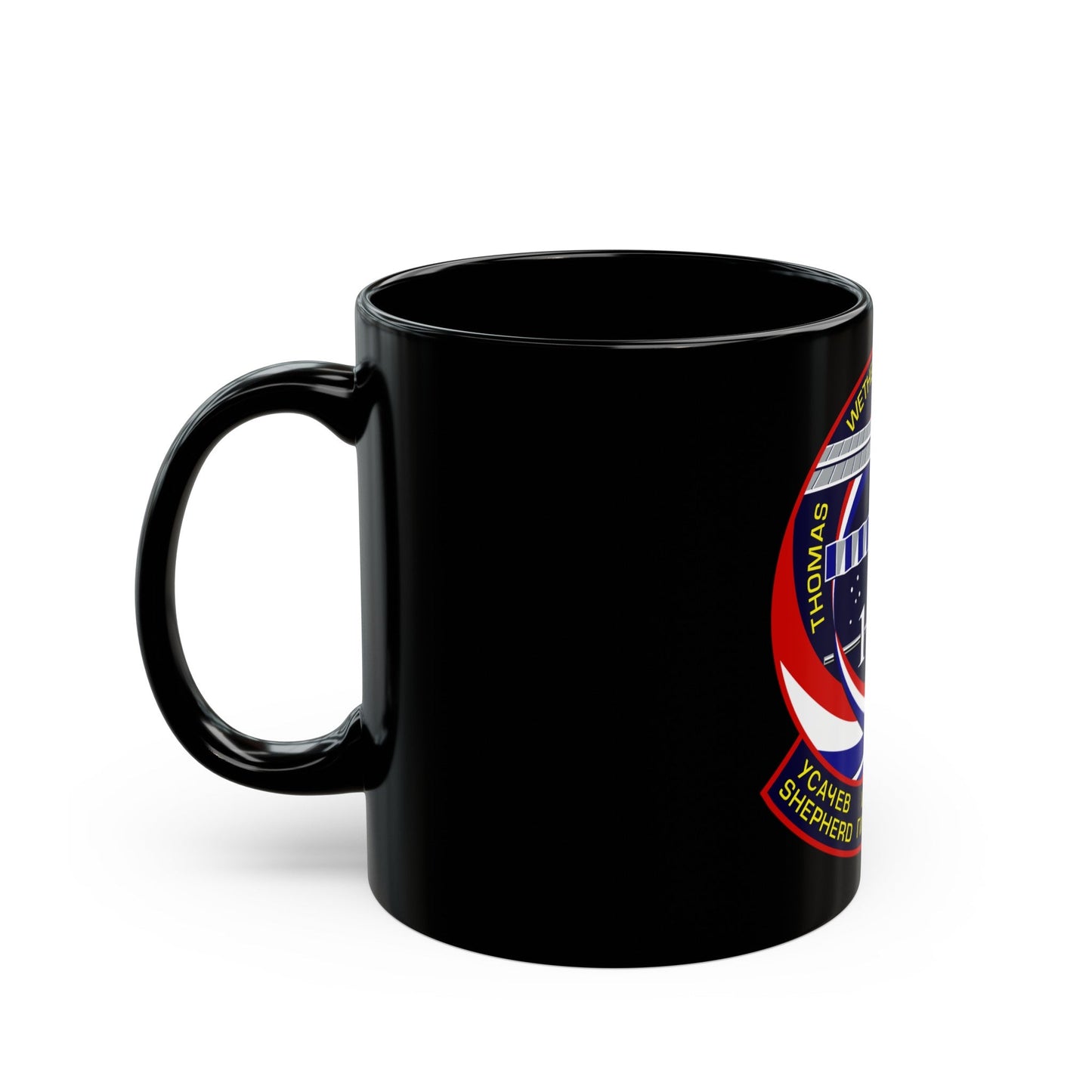 STS 102 (NASA) Black Coffee Mug-The Sticker Space