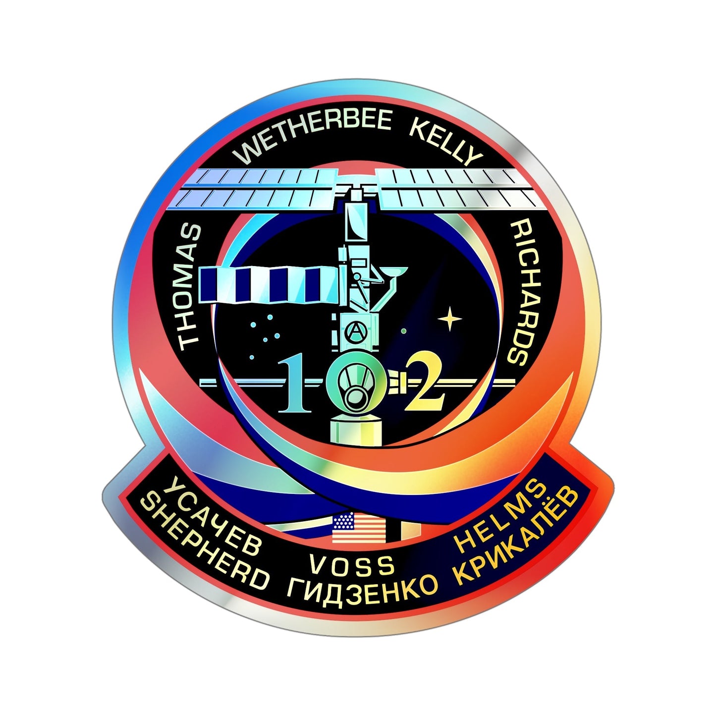 STS 102 (NASA) Holographic STICKER Die-Cut Vinyl Decal-5 Inch-The Sticker Space