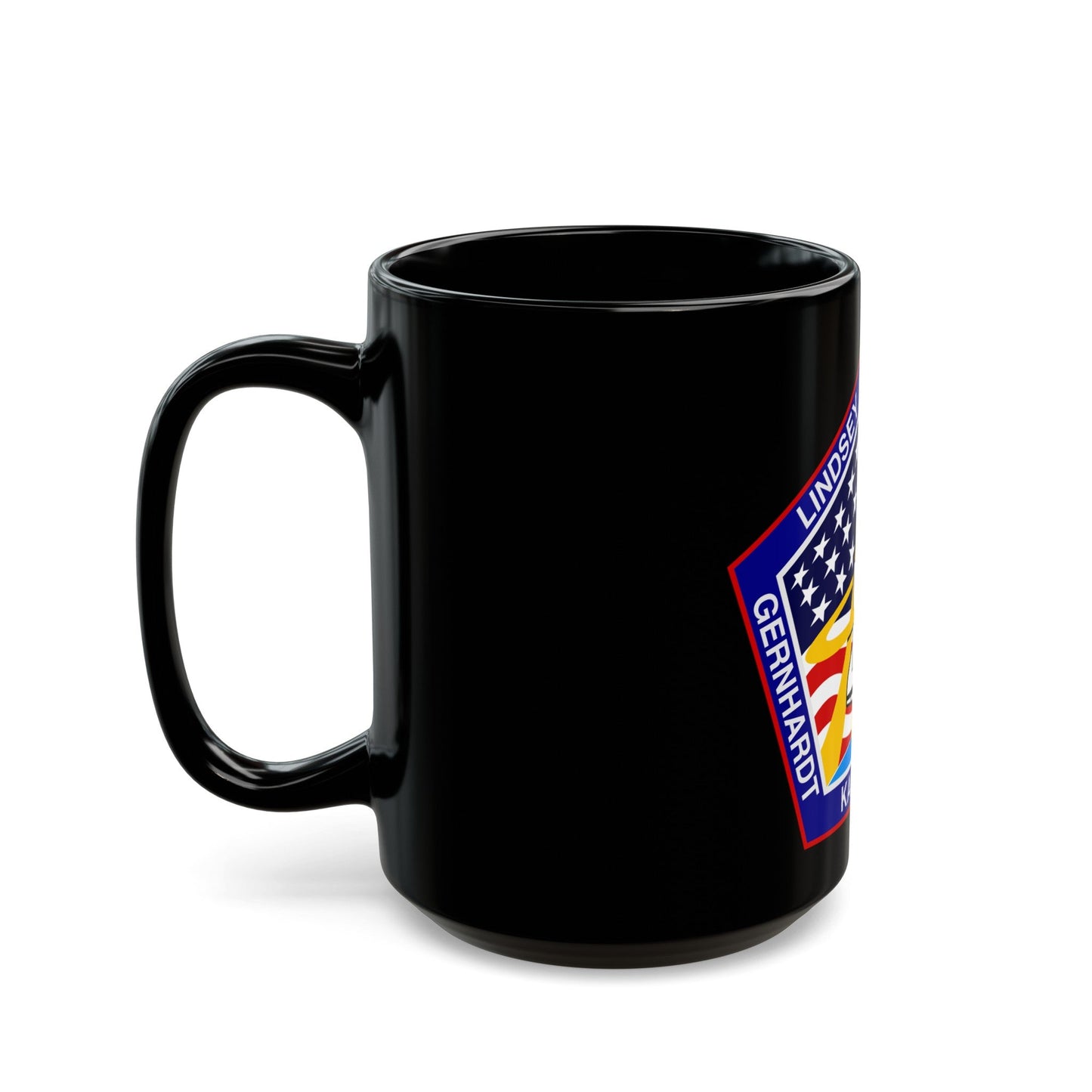 STS 104 (NASA) Black Coffee Mug-The Sticker Space