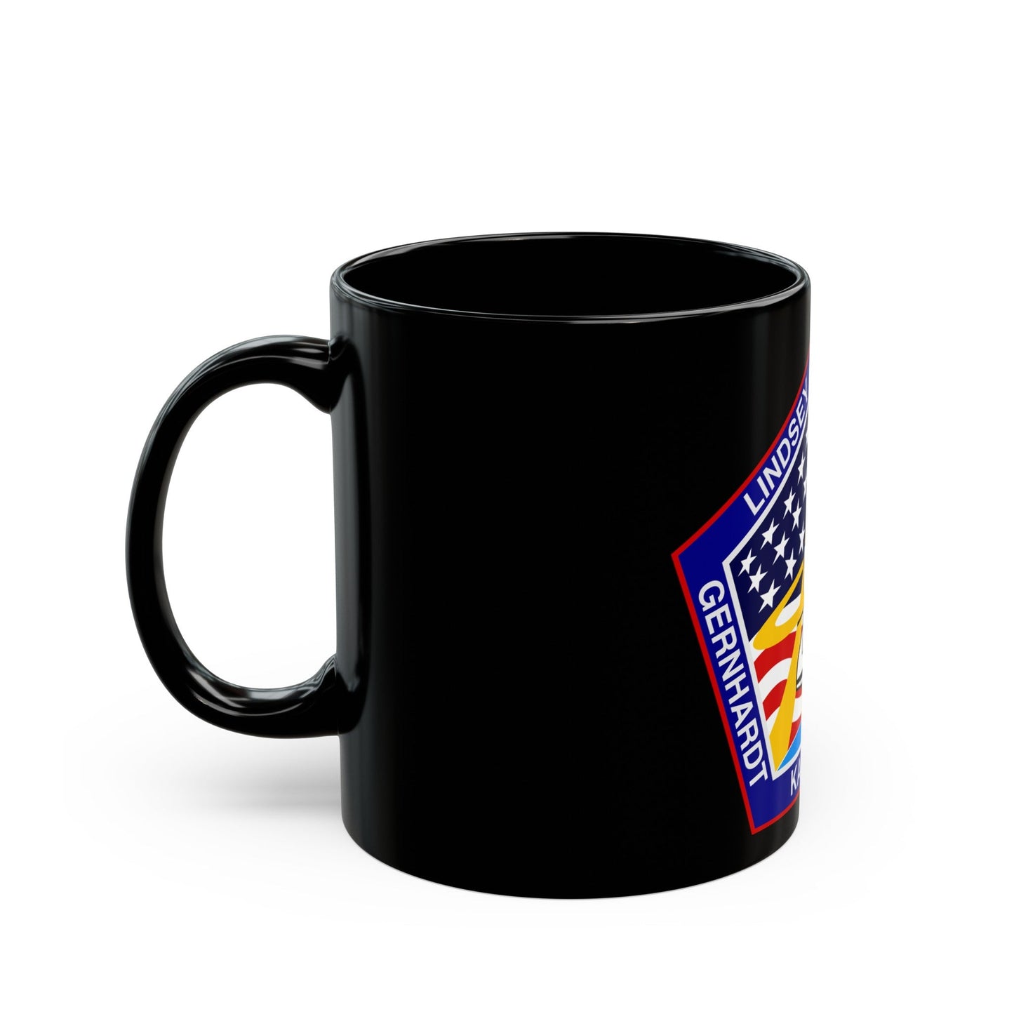 STS 104 (NASA) Black Coffee Mug-The Sticker Space