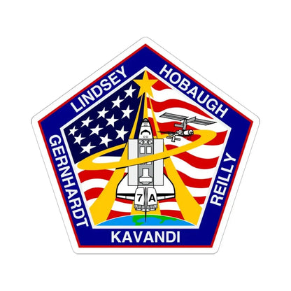 STS 104 (NASA) STICKER Vinyl Kiss-Cut Decal 6 Inch White - The Sticker Space