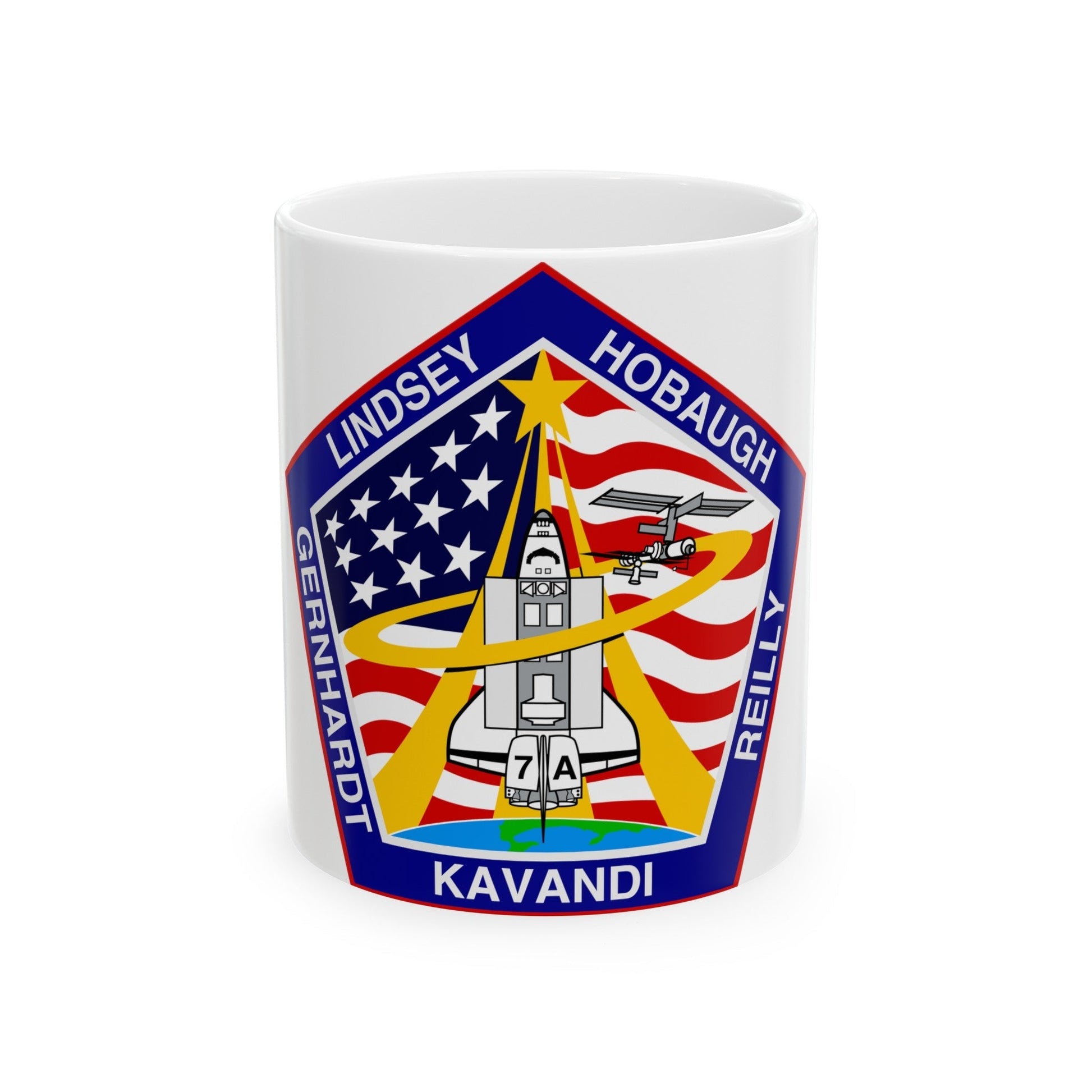 STS 104 (NASA) White Coffee Mug-11oz-The Sticker Space