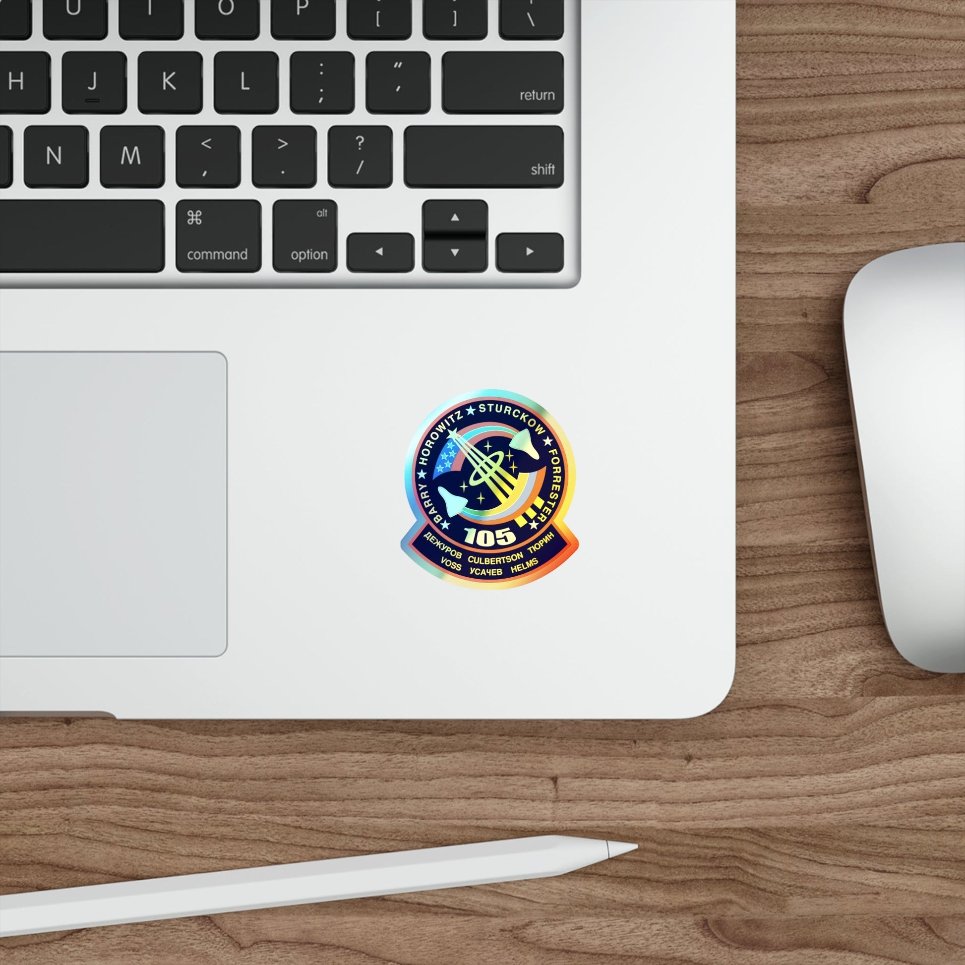 STS 105 (NASA) Holographic STICKER Die-Cut Vinyl Decal-The Sticker Space