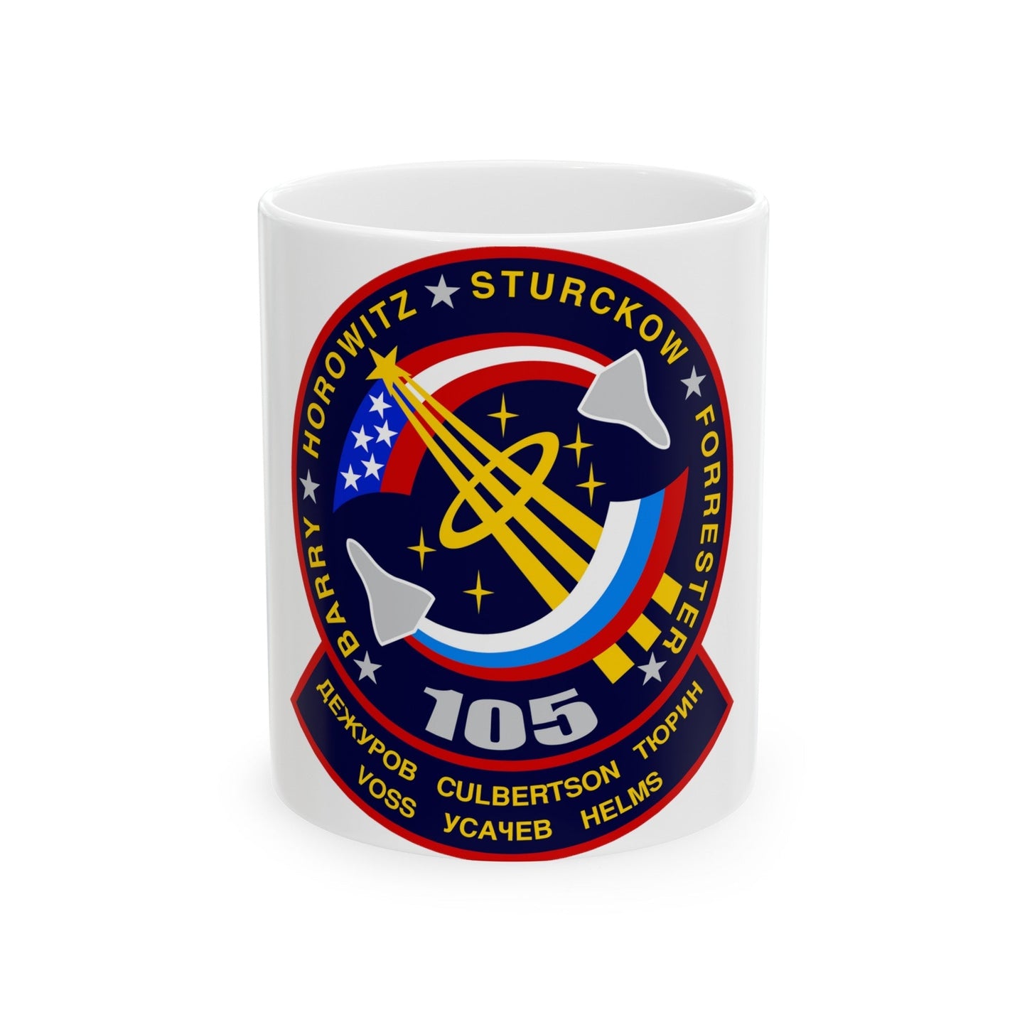 STS 105 (NASA) White Coffee Mug-11oz-The Sticker Space