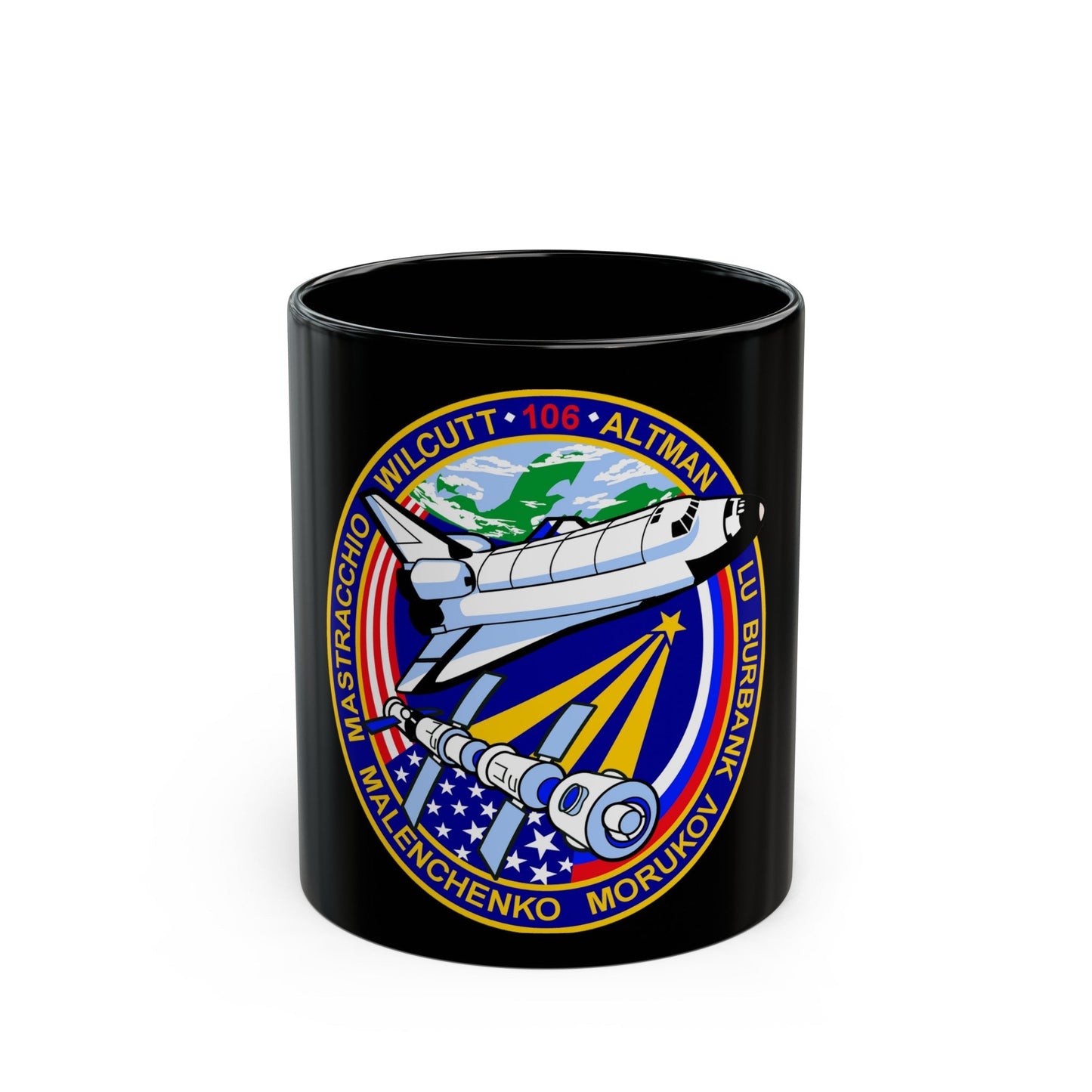 STS 106 (NASA) Black Coffee Mug-11oz-The Sticker Space